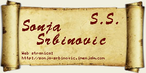 Sonja Srbinović vizit kartica